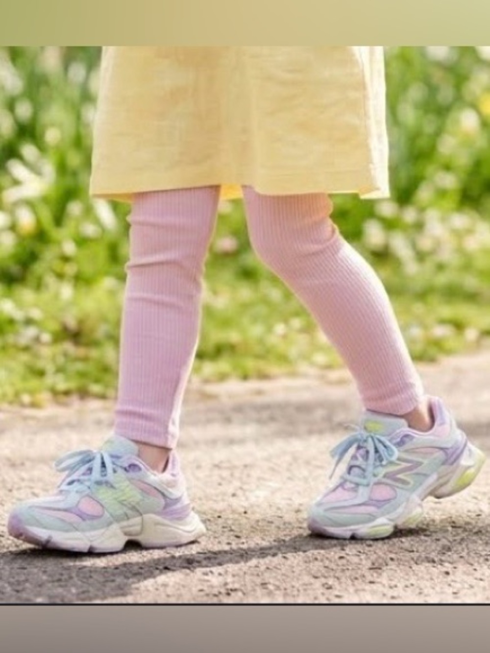 New Balance 9060 Kids' Pastel Pink & Lavender Athletic Sneakers